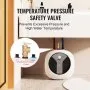 VEVOR Calentador de agua eléctrico con mini tanque, tanque de 4 galones, almacenamiento de caldera de agua caliente de 1440 W, válvula de presión de temperatura de seguridad, fácil instalación, para cocina, baño, restaurante, estante montado en la pared