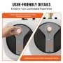 VEVOR Calentador de agua eléctrico con mini tanque, tanque de 4 galones, almacenamiento de caldera de agua caliente de 1440 W, válvula de presión de temperatura de seguridad, fácil instalación, para cocina, baño, restaurante, estante montado en la pared
