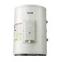 Calentador de agua eléctrico VEVOR de 12 galones, 1600 W, punto de uso, pantalla LED, control de perilla, salida lateral, diseño de almacenamiento de 120 V con válvula de temperatura y presión para apartamentos y estudios pequeños, gris