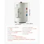 VEVOR Calentador de agua eléctrico de 6 galones, 1600 W, para uso inmediato, con pantalla LED, control de perilla, salida superior, diseño de almacenamiento de 120 V con válvula de seguridad, gris