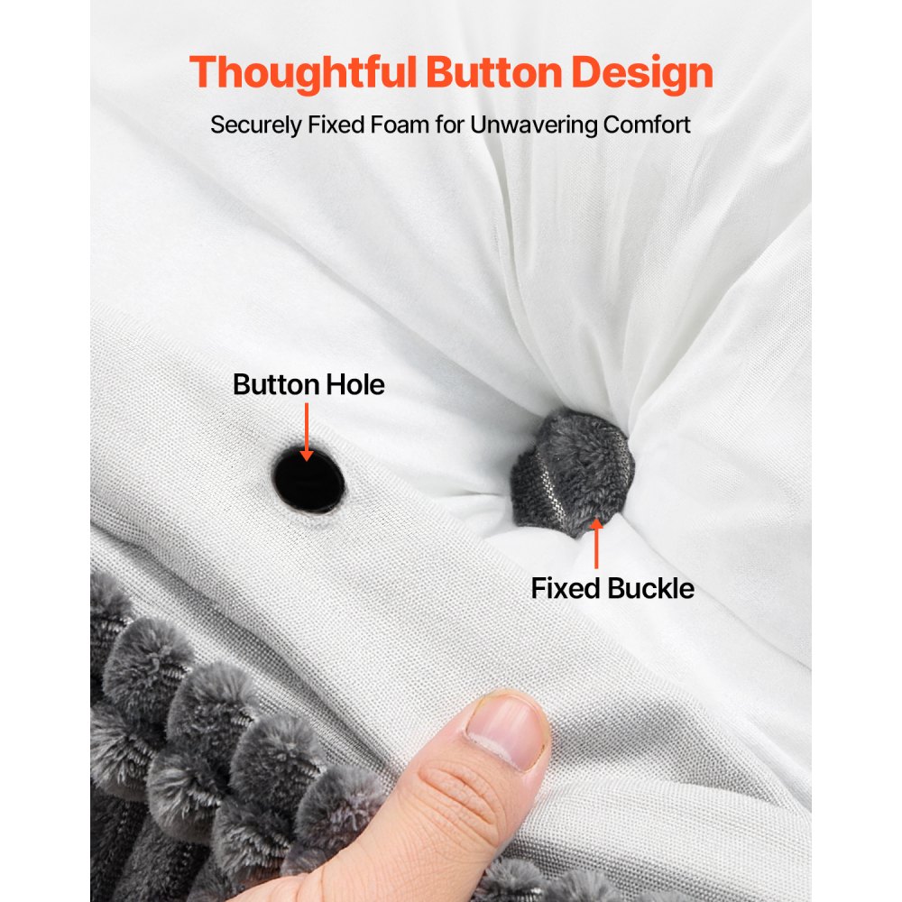 VEVOR - Almohada para cabecero de cama, tamaño queen, con 2 bolsillos laterales y 2 reposacabezas, con tela de franela lavable, ideal para leer, jugar, descansar y trabajar en la cama, color gris.