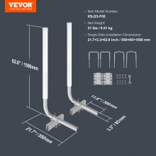 VEVOR Juego de guías para remolque marino, 60 pulgadas, flexiblemente ajustable, soportes dobles de acero resistente al óxido con cubierta de PVC, ideal para esquí, pesca y transporte de veleros, kit de 2 piezas 2024