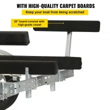 VEVOR Guía para remolque de barco, 2 unidades, guías de remolque de acero con tablas acolchadas para alfombras, accesorios de montaje completos incluidos, para barco de esquí, barco de pesca o remolque de velero