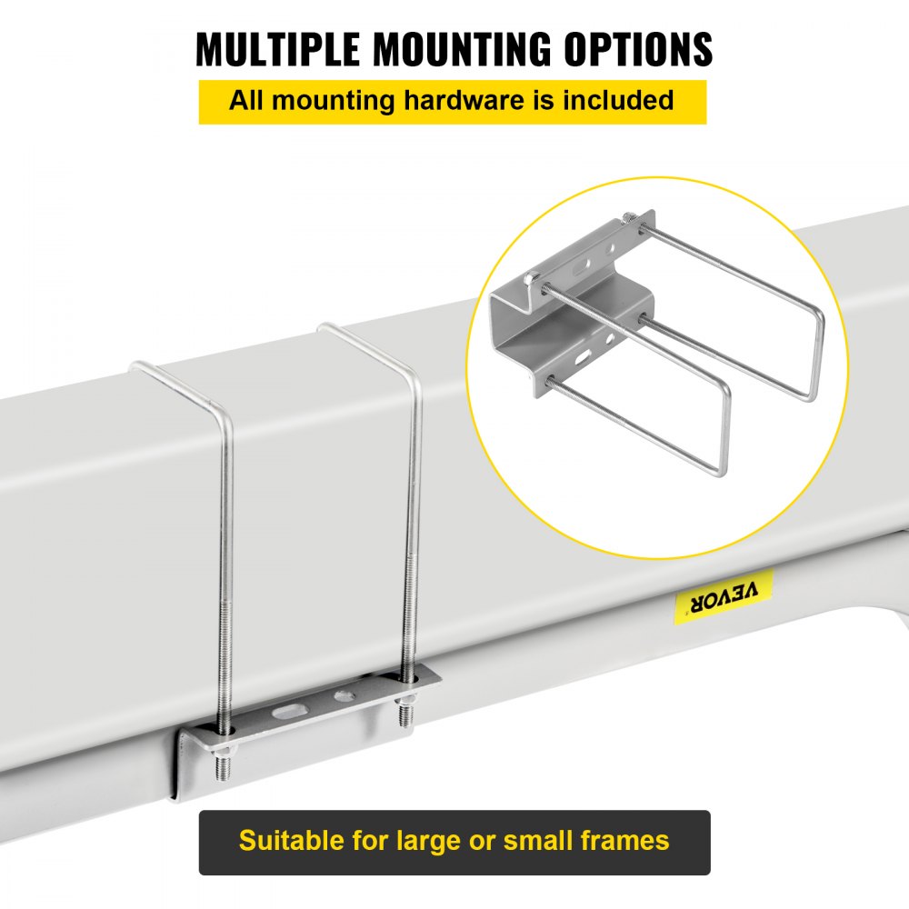 VEVOR Guías para Remolque de Barcos, 40\", 2 Piezas de Guías para Remolque de Acero Galvanizado Inoxidable, Guías para Remolque con Tubos de PVC Negro, Piezas de Montaje Incluidas, para Barco de Esquí
