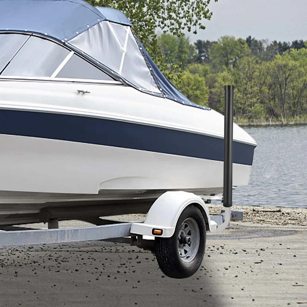 VEVOR Guías para Remolque de Barcos, 40\", 2 Piezas de Guías para Remolque de Acero Galvanizado Inoxidable, Guías para Remolque con Tubos de PVC Negro, Piezas de Montaje Incluidas, para Barco de Esquí