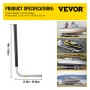 VEVOR Guías para Remolque de Barcos, 40\", 2 Piezas de Guías para Remolque de Acero Galvanizado Inoxidable, Guías para Remolque con Tubos de PVC Negro, Piezas de Montaje Incluidas, para Barco de Esquí