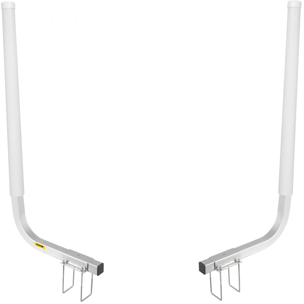 VEVOR Guías para Remolque de Barcos, 40", 2 Guías de Poste de Remolque de Acero, Guías de Remolque con Tubos de PVC, Accesorios de Montaje Incluidos, para Barco de Esquí, Barco de Pesca o Remolque de Velero, Blanco