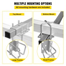 VEVOR Guía para remolque de barco, 24 pulgadas, un par de guías para tabla de literas de pontón de remolque, guías de remolque de acero, accesorios de montaje completos incluidos, para barco de esquí, barco de pesca o remolque de velero