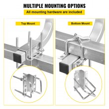 VEVOR Guía para remolque de barco, 24 pulgadas, un par de guías para tabla de literas de pontón de remolque, guías de remolque de acero, accesorios de montaje completos incluidos, para barco de esquí, barco de pesca o remolque de velero