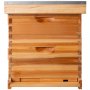 Kit de caja de colmena de madera VEVOR con tapa de metal, esquinas entrelazadas y superficie lisa.