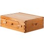 Kit de colmena VEVOR en acabado de madera natural con panel deslizable y unión de cola de milano.