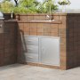 VEVOR Combo de cajón para puerta de cocina al aire libre 38.1\'\'W x 22.6\'\'H x 20.8\'\'D, puerta de acceso para barbacoa/cajones triples combinados con manijas de acero inoxidable, perfecto para la