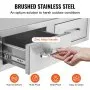 VEVOR Cajones de cocina para exteriores de 30 pulgadas de ancho x 10 pulgadas de alto x 20 pulgadas de profundidad, cajones horizontales de acceso doble para barbacoa de acero inoxidable con asa, cajones con isla para barbacoa para cocinas al aire libre o estación de parrilla de patio