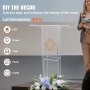 Podio acrílico VEVOR, atril de acrílico transparente de 129 cm con amplia superficie de lectura y estante de almacenamiento, púlpito de pie acrílico transparente para iglesias, oficinas y escuelas.