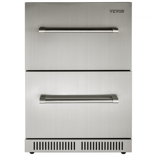 Refrigerador bajo mesada VEVOR Refrigerador empotrable de doble cajón 24 " SUS