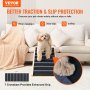 VEVOR Rampa para perros, rampa plegable para mascotas para cama, rampa ajustable para perros y gatos pequeños, grandes, viejos, rampa de madera para mascotas con rampa de 39.3 pulgadas de largo, ajustable de 15 a 22 pulgadas, adecuada para sofá, coche