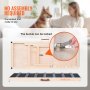 VEVOR Rampa para perros, rampa plegable para mascotas para cama, rampa ajustable para perros y gatos pequeños, grandes, viejos, rampa de madera para mascotas con rampa de 39.3 pulgadas de largo, ajustable de 15 a 22 pulgadas, adecuada para sofá, coche