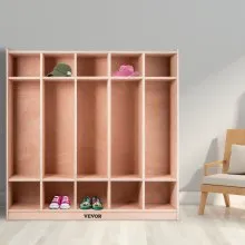 Estantería de Ropa Infantil de Madera con 5 Secciones a Prueba de Agua para Escuelas Hogar
