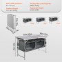 Mesa de camping VEVOR con altura ajustable, capacidad de carga de 220 libras y diseño plegable para un fácil almacenamiento.