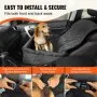 Asiento de coche para perros VEVOR, asiento elevador para coche con bolsillo de almacenamiento, correa de seguridad con clip, relleno de esponja y algodón PP, cama para perros pequeños y medianos de hasta 18 kg, color negro