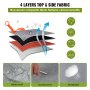 VEVOR RV Cover, 22'-24' Travel Trailer RV Cover, a prueba de viento RV y Trailer Cover, Extra-Grueso 4 Capas Durable Camper Cover, Impermeable Ripstop Anti-UV para RV Motorhome con parche adhesivo y bolsa de almacenamiento