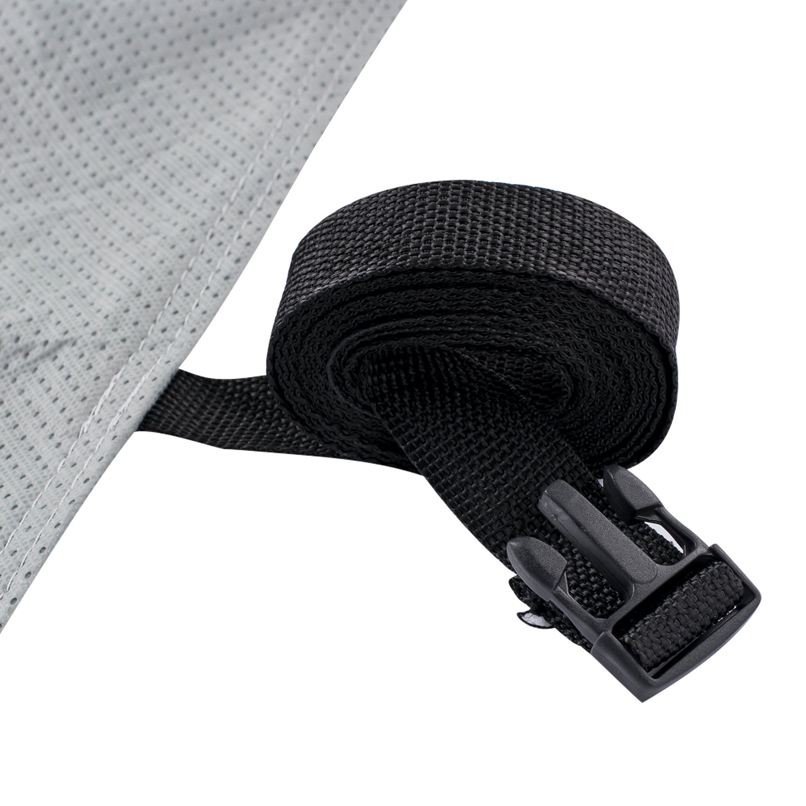 VEVOR RV Cover, 10'-12' Travel Trailer RV Cover, a prueba de viento RV y Trailer Cover, extra gruesa 4 capas Durable Camper Cover, impermeable Ripstop Anti-UV para RV Motorhome con parche adhesivo y bolsa de almacenamiento