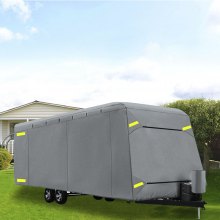 VEVOR RV Cover, 30'-33' Travel Trailer RV Cover, resistente al viento RV & Trailer Cover, extra gruesa 4 capas Durable Camper Cover, impermeable Ripstop Anti-UV para RV Motorhome con parche adhesivo y bolsa de almacenamiento