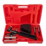 Estuche rojo con herramientas extractoras de camisas de cilindro VEVOR ordenadas de forma ordenada en su interior.