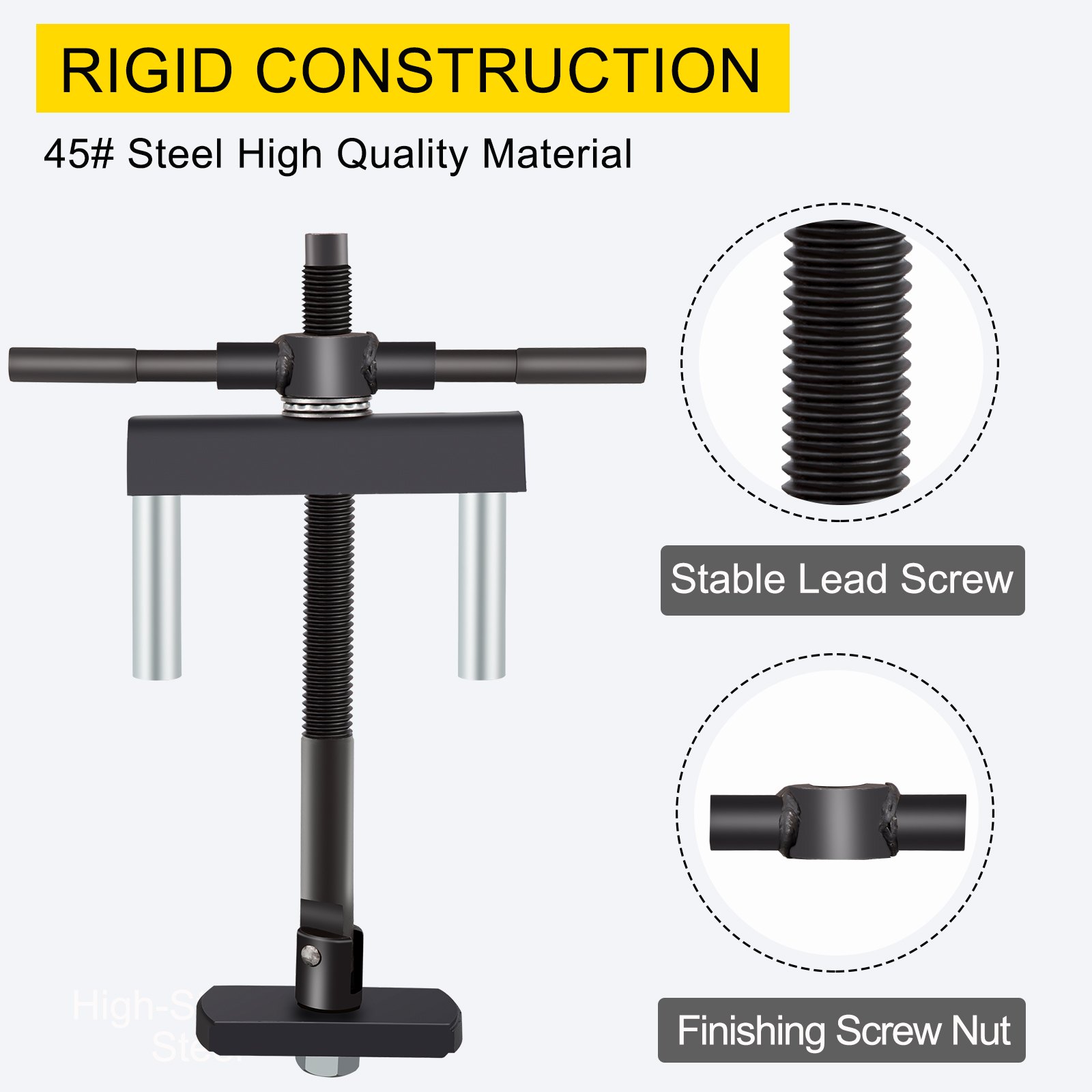 Extractor de camisas de cilindros VEVOR con construcción rígida y tornillo de avance estable.