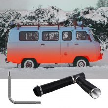 Juego de conductos para calentadores diésel VEVOR, manguera de conducto de aire extensible de 3", tubo de escape de acero inoxidable de 1", 2 salidas de aire, conector de salida de aire en T y abrazaderas de manguera, para calentadores de estacionamiento diésel de 2KW/5KW/8KW