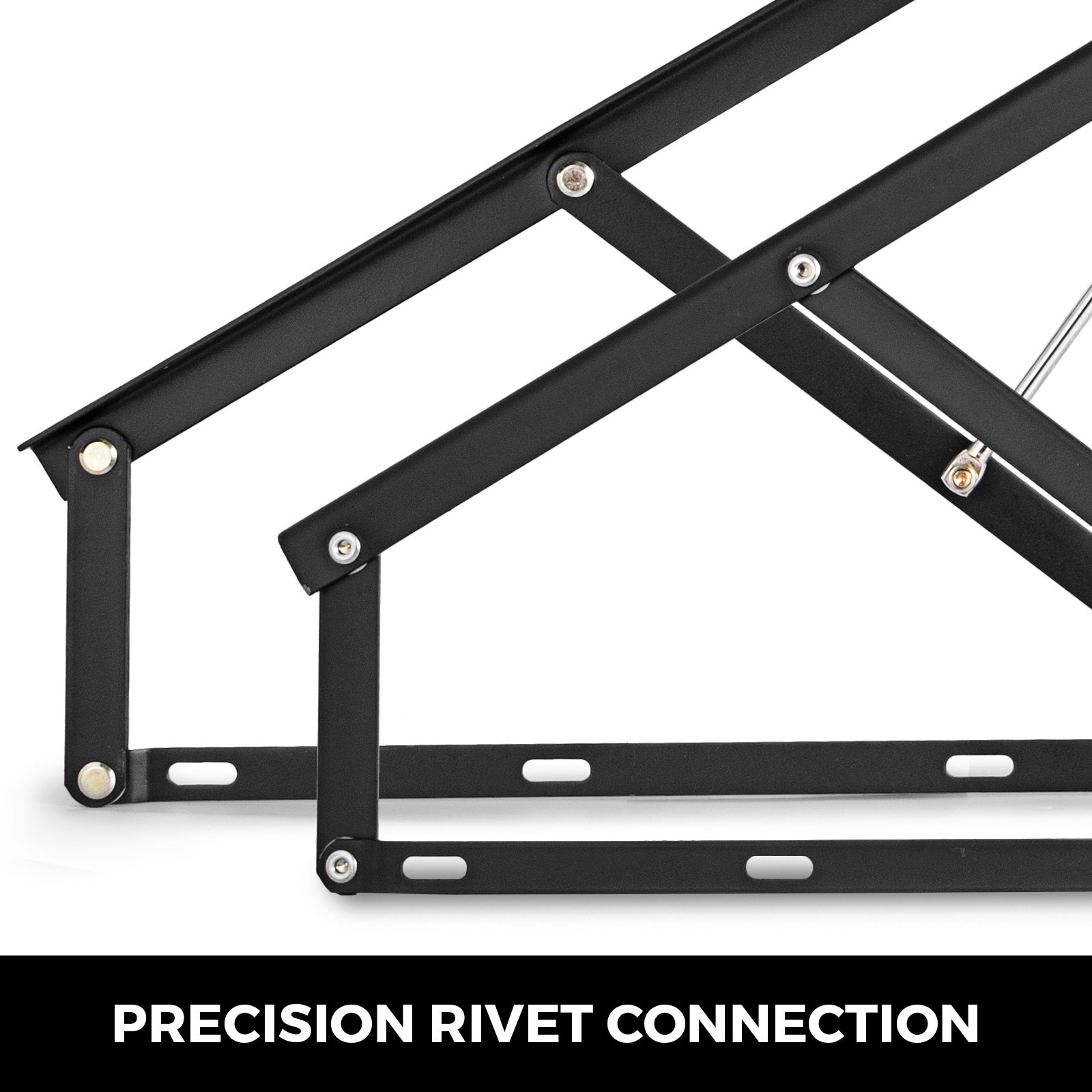 VEVOR Par de mecanismo neumático de 5 pies, kit de resorte de gas resistente para caja, cama, sofá, almacenamiento, ahorro de espacio, proyecto de bricolaje, elevador, hardware de elevación, negro
