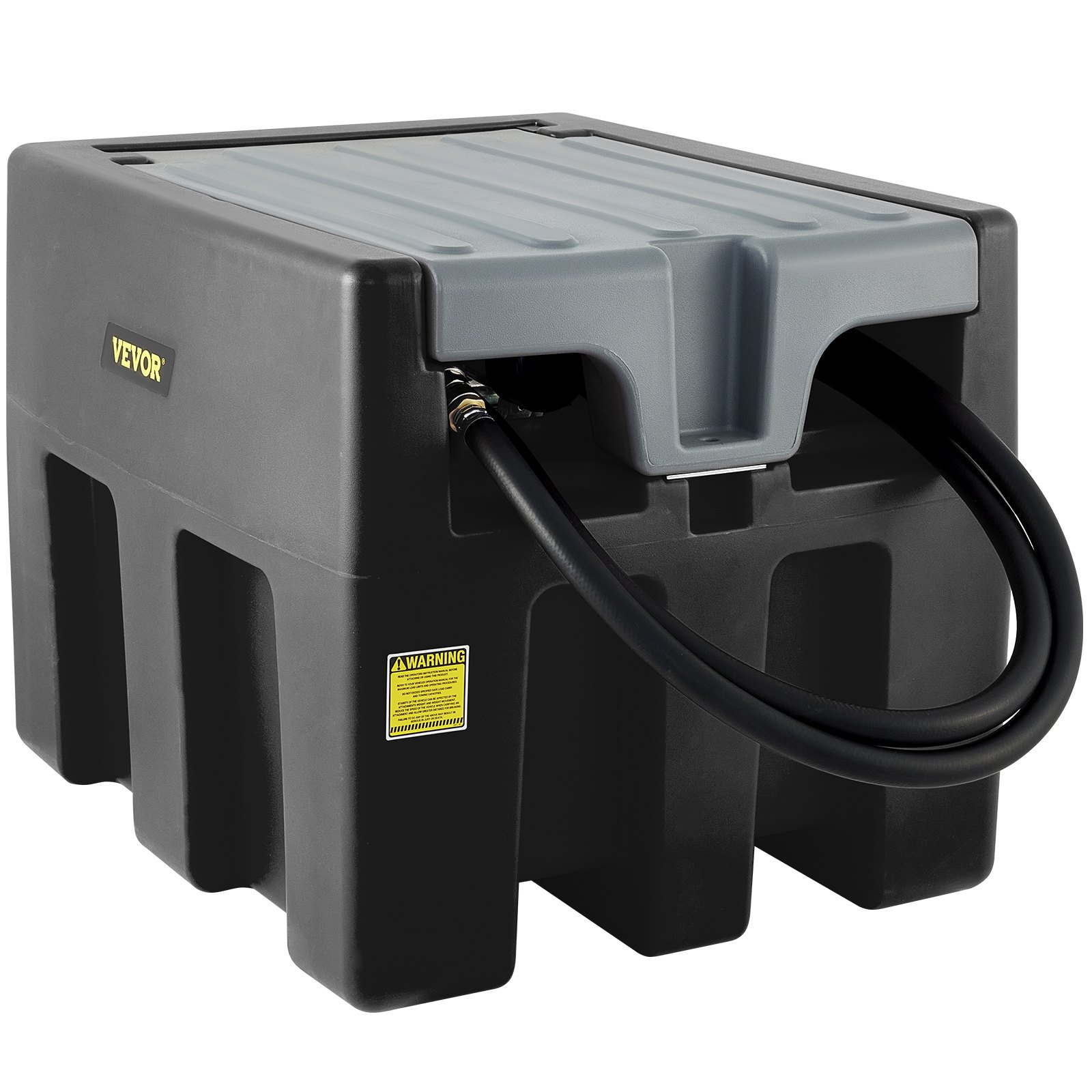 Tanque de combustible diesel portátil VEVOR Tanque de combustible diesel 58 Gl, con bomba de transferencia de 12V, negro