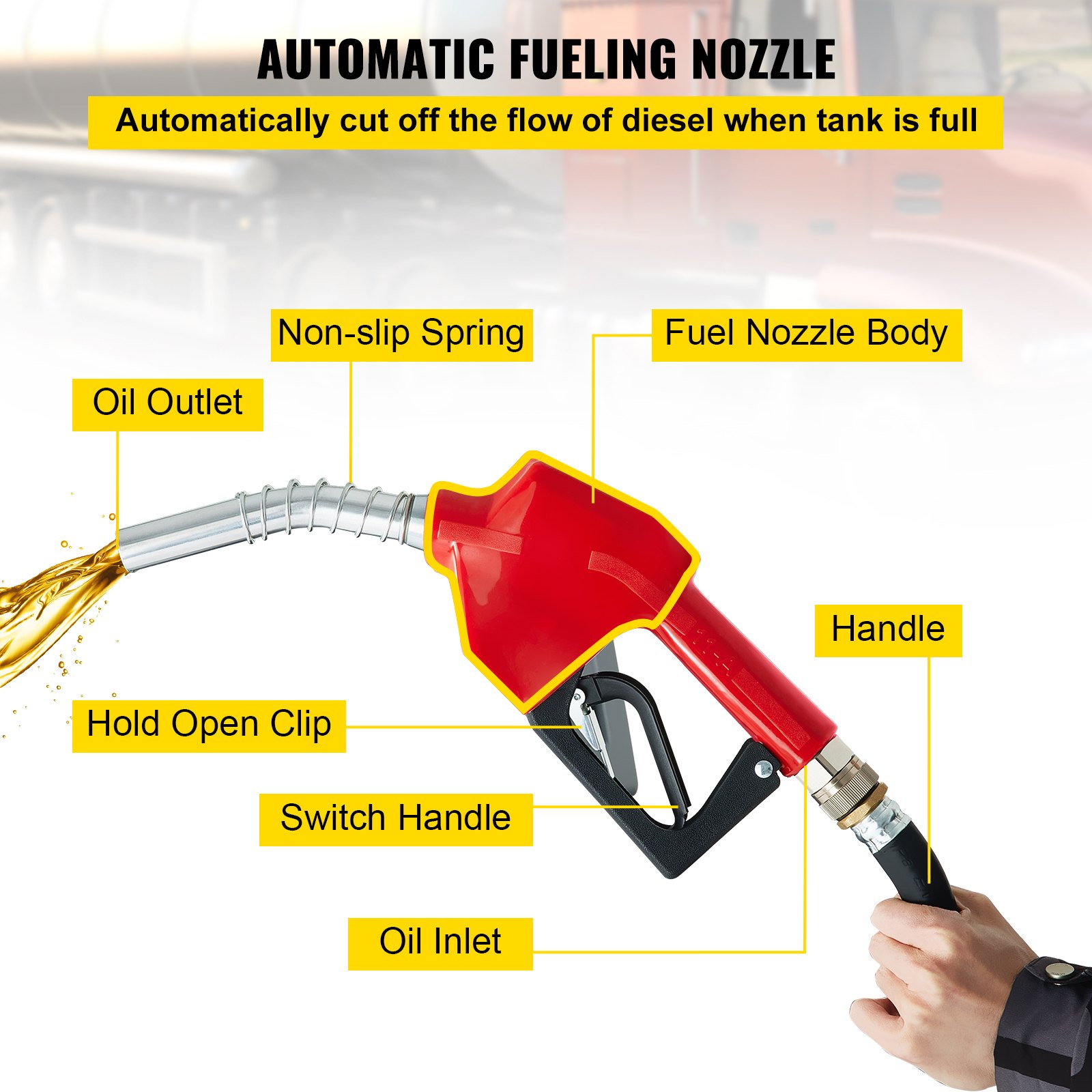 Tanque de diésel portátil VEVOR, capacidad de 58 galones, tanque de combustible diésel con bomba de transferencia eléctrica de 12 V, tanque de transferencia de diésel de polietileno para facilitar el transporte de combustible, gris