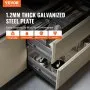 VEVOR - 10 pares de rieles laterales para cajones de 18 pulgadas, rieles de acero de extensión completa de alta resistencia, guías silenciosas de cierre suave para gabinetes de cocina con rodamientos de bolas, capacidad de carga de 100 lb
