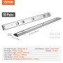 VEVOR - 10 pares de guías laterales para cajones de 61 cm (24 pulgadas), rieles de acero de extensión completa de alta resistencia, guías silenciosas de cierre suave para gabinetes de cocina con rodamientos de bolas, capacidad de carga de 45 kg (100 libras).