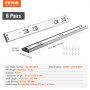 Correderas para cajones VEVOR, 6 pares, 18 pulgadas de largo, acero al carbono q235a, capacidad de carga 100 libras, con tornillos.