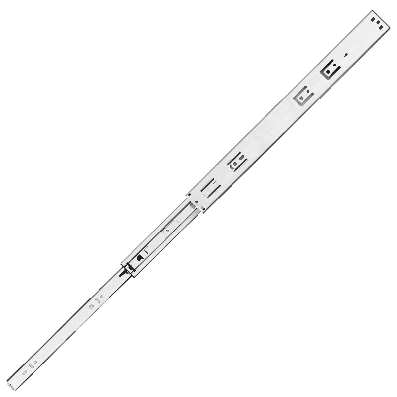 Correderas para cajones VEVOR, completamente extendidas con un acabado de acero elegante y duradero y cojinetes de bolas de precisión.