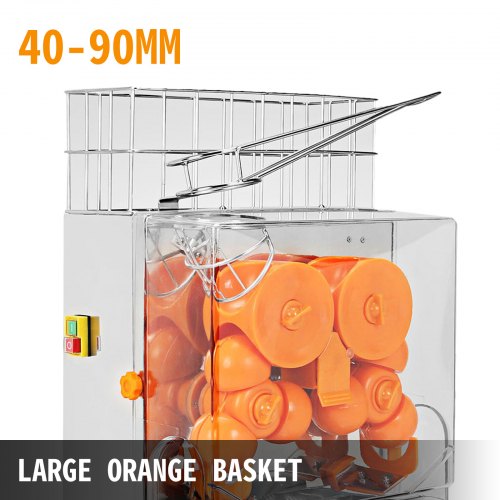 VEVOR Exprimidor Naranja 120W Máquina Automática Comercial Naranja 45x34x78.5cm