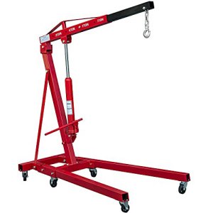 Grúa Plegable Taller 0.5T A 2T - Elevador Hidráulico 2000kg, 6 Ruedas, 210cm Altura Máxima