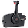Control de acelerador de barco VEVOR con mango ergonómico y botón de parada de emergencia en color negro.