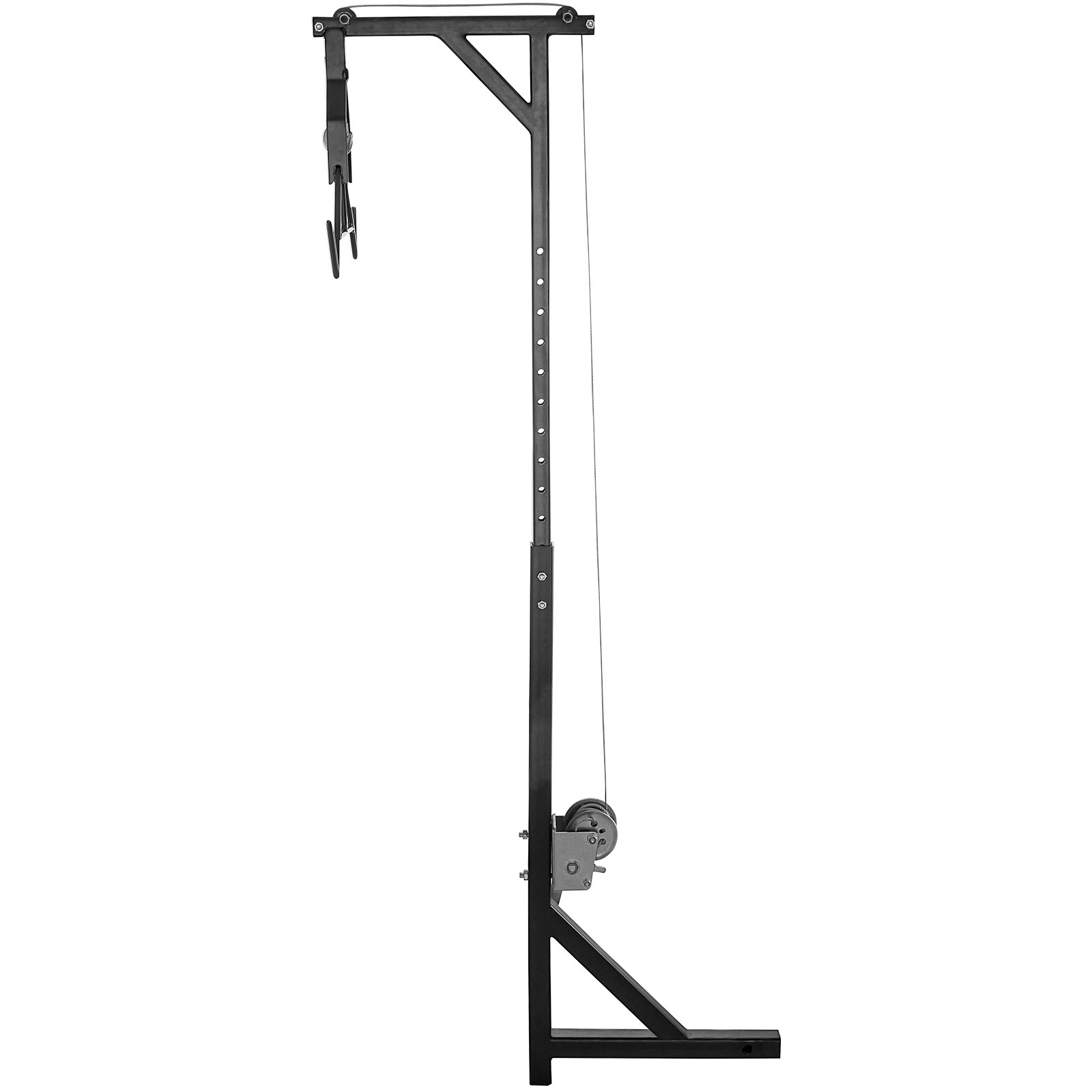 VEVOR Elevador de ciervo montado en enganche, capacidad de 300 libras, elevador de juego de enganche, elevador de ciervo de enganche de camión de 2 pulgadas con elevador de cabrestante y juego de Gambrel, altura ajustable, colgador de acero resistente para caza, carga