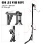 VEVOR - Polipasto de enganche para ciervos, capacidad de 400 lb, polipasto de enganche para camión de 2' con cabrestante y juego de gancho, altura ajustable, percha de acero resistente para caza y carga