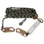 Conjunto de línea de vida vertical VEVOR con cuerda trenzada, ganchos de seguridad y amortiguador.
