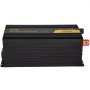 Inversor de onda sinusoidal pura VEVOR, unidad negra de 3500 W con etiqueta amarilla en la parte superior.