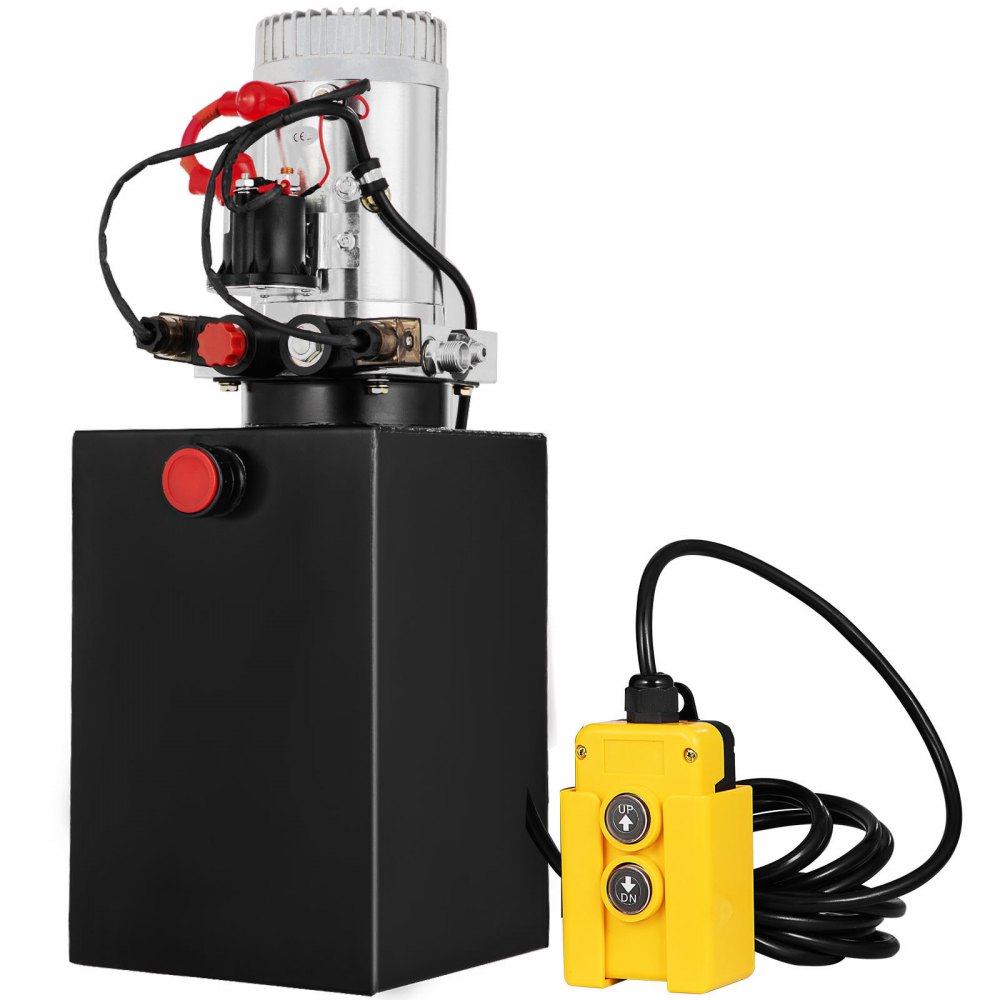 VEVOR Bomba hidráulica de doble acción unidad de potencia hidráulica 12 V CC bomba de remolque de descarga 3200 PSI unidad de potencia hidráulica para elevación de coche de remolque de descarga (12 cu
