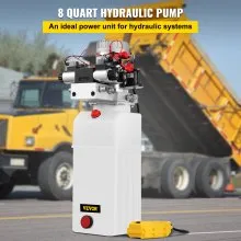 VEVOR Bomba Hidráulica el tanque ZZ004235 del paquete de energía hydráulica del solenoide doble de efecto doble de 8L 12V Dc