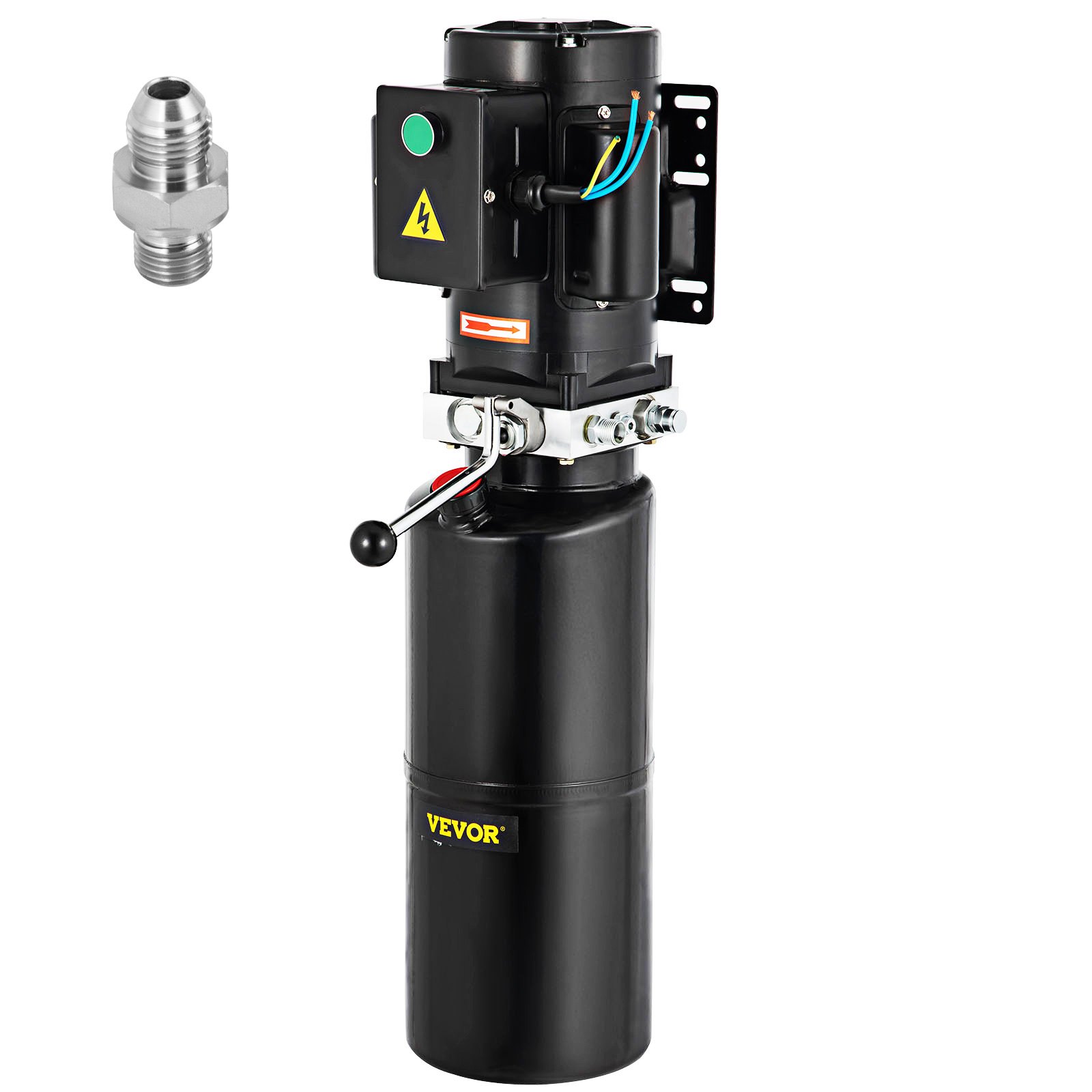 Unidad de potencia hidráulica VEVOR de 110 V y 2,64 galones, bomba hidráulica automotriz, elevador de remolque volquete, elevador montado en vehículo, taller de reparación de automóviles, unidad de potencia para elevadores de dos y cuatro postes, polipasto automático.