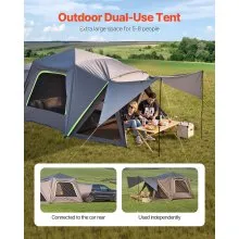Tienda de campaña SUV para exteriores, con toldo, impermeable, para 5-8 personas