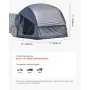 Tienda de campaña VEVOR SUV para acampar, 2,4 m de largo x 2,4 m de ancho, impermeable, PU2000 mm, diseño espacioso de doble capa para 5-8 personas, tienda de campaña SUV con ventanas de malla, incluye toldo y bolsa de almacenamiento, para actividades al aire libre.