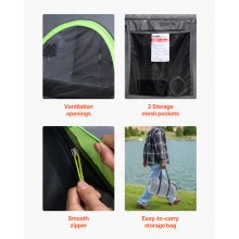 Tienda de campaña para camión de 1,5 a 1,6 m, impermeable, PU2000, para 2 o 3 personas